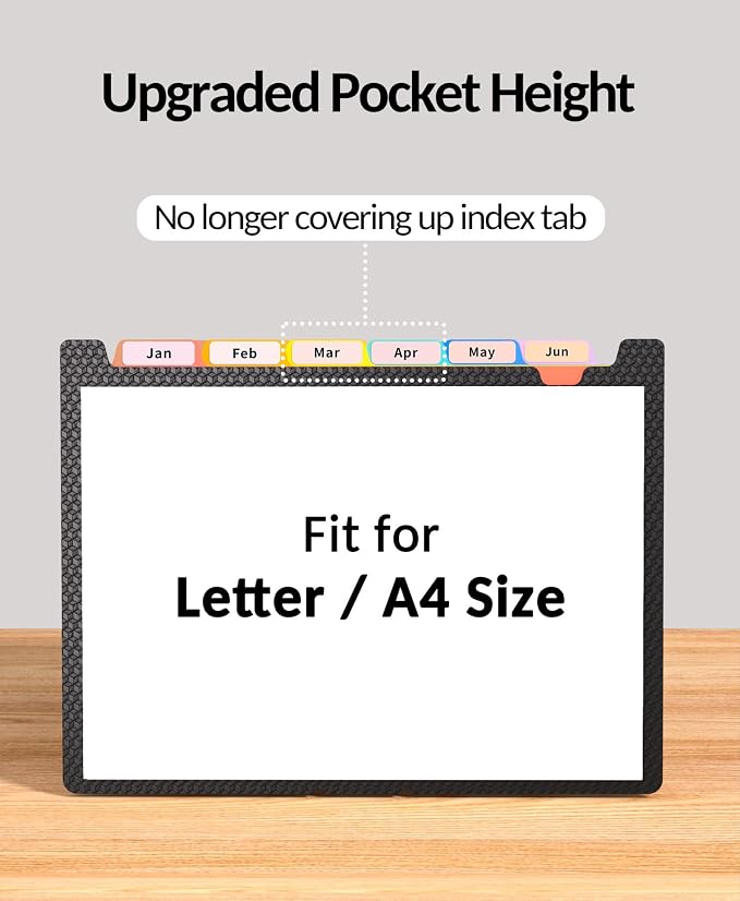 Sooez Upgraded Accordion File Organizer, Expanding File Folder - Image 3
