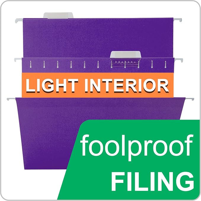 VZCPYTPM 25 Pack Hanging File Folders Letter Size, Reinforced Rods - Image 4