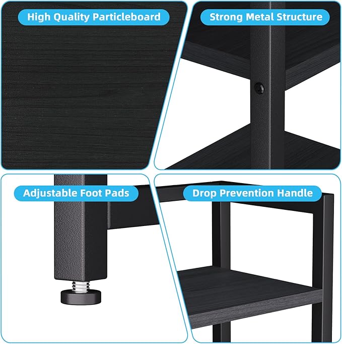 Marbrasse Desk Shelf with Drawer, Desk Shelf - Image 6