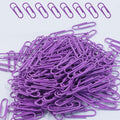 200 Pack Purple Metal Clips, 1.1 Inch / 28mm Vinyl Coated Decorative Paper by Seimneire