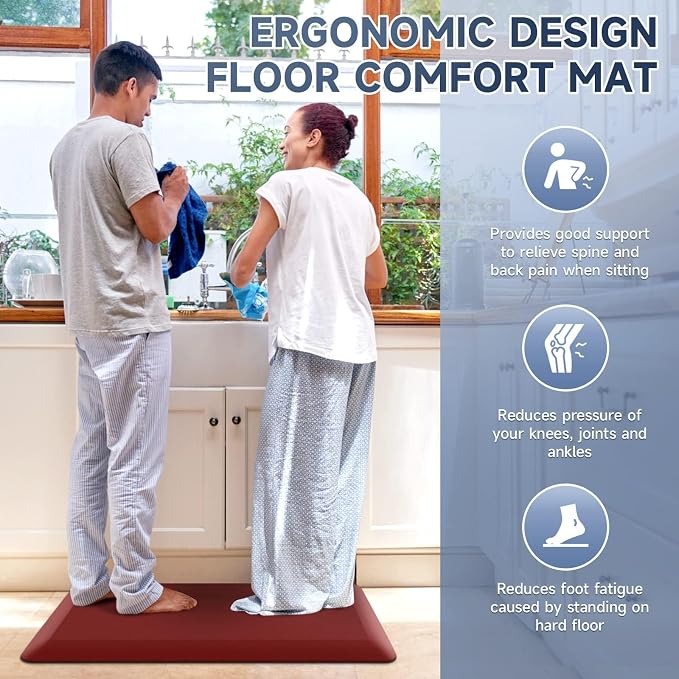4/5 Inch Thick Kitchen Mats for Floor, StepRite Kitchen Rug for Standing Desk - Image 6