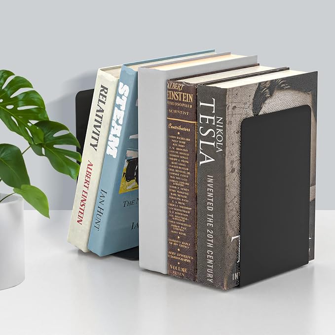 VFINE Metal Bookends 2 Pairs, Bookends - Image 5