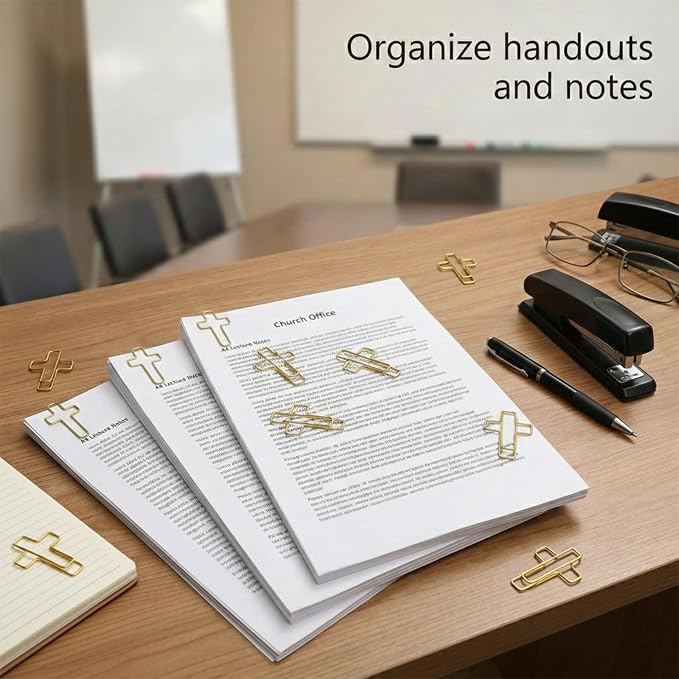 120 Pcs Cross Paper Clips, 1.34 x 0.8 Inch Multicolor Metal Bookmark Clips - Image 8