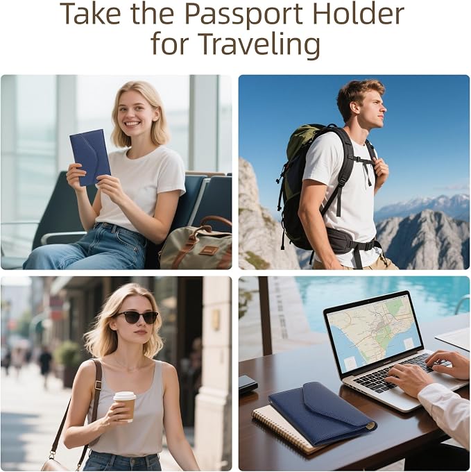 ZOPPEN Mulit-purpose Rfid Blocking Passport Holder Travel Wallet Passport and - Image 8