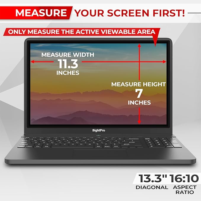 SightPro Magnetic Laptop Privacy Screen 13.3 Inch 16:10 - Image 2