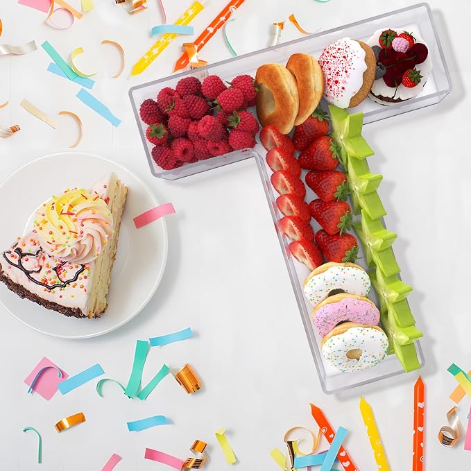 13.8" Extra Large Acrylic Letter Charcuterie Board Box, Reusable Fillable - Image 3
