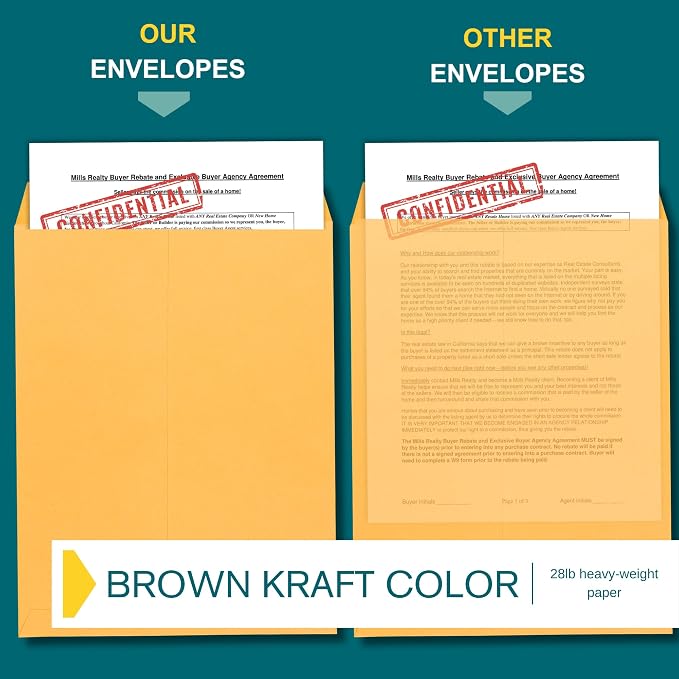 EnDoc 9x12 Open End Envelopes Self Seal - Image 5