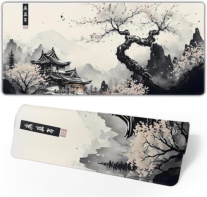 Japanese Mouse Pad, Large Japanese Desk Mat, XL Anime Gaming Keyboard Mat by Brecoy