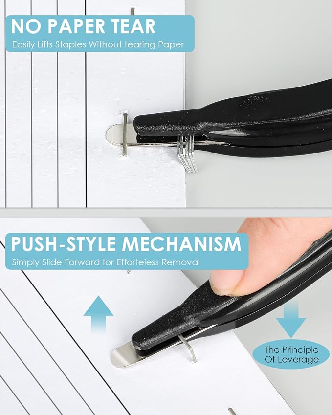 KTRIO Magnetic Staple Remover Tool 4 Pack, Classic Black | Professional Stapler - Image 6