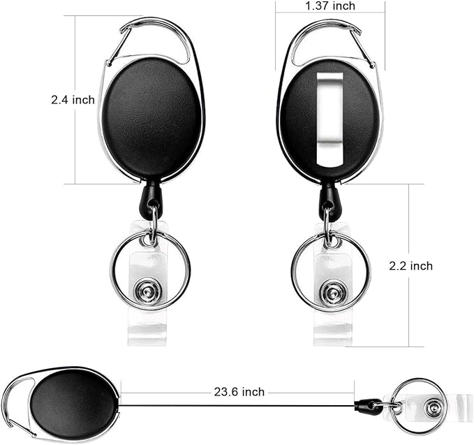 Teskyer Badge Reel, 5 Pack Retractable Badge Holders - Image 5