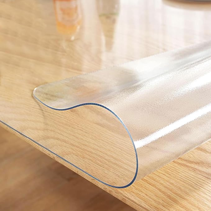 LovePads Frosted Table Cover Protector 42 x 86 Inch, 1.5mm Thick Plastic Table by LovePads