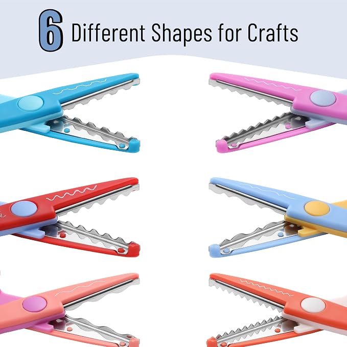 Mr. Pen- Craft Scissors Decorative Edge, 6 Pack, Jewel Colors | Zig Zag Scissors - Image 4