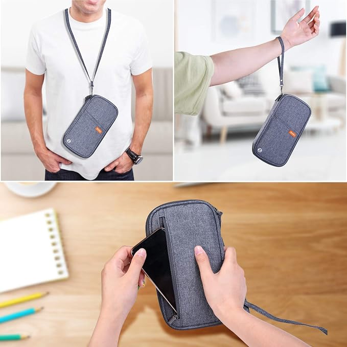 RFID Passport Wallet with Vaccine Card Slot, Family Travel Passport Holder - Image 6