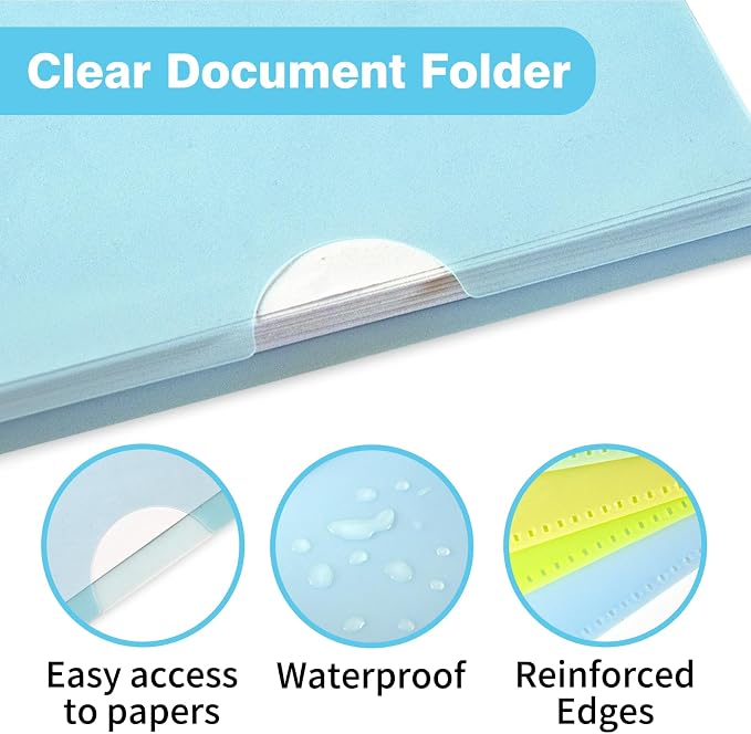 Plastic File Folders, Letter Size Clear Project Sleeves - Image 3