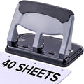 Bostitch EZ Squeeze 3 Hole Paper Punch, 40 Sheet Capacity, Heavy Duty Metal by BostitchOfficeProducts