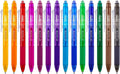 ParKoo Retractable Erasable Gel Pens Clicker 14 Colors, Fine Point 0.7mm by Parkoo