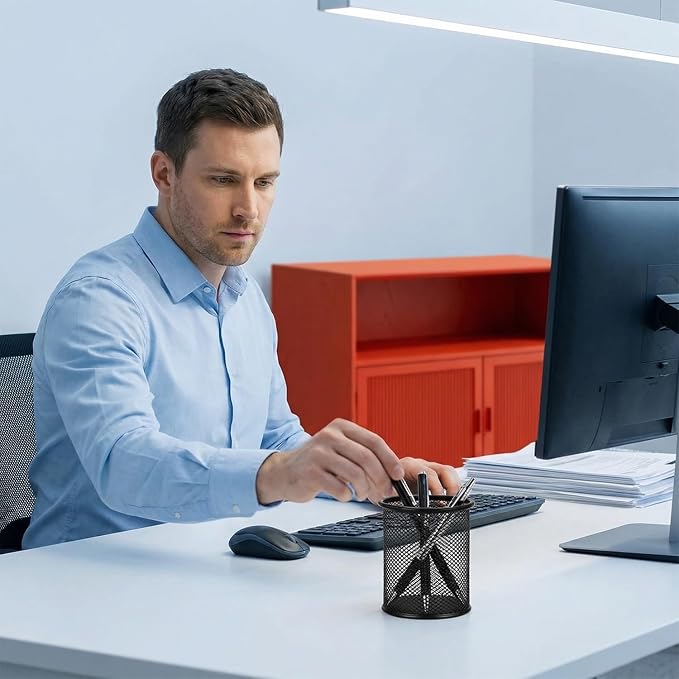 Pen Holder Pencil Holder Mesh Metal Pen Cup Holder Pencil Cup Holder - Image 8