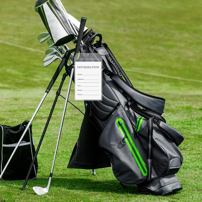 6 Pack Extra Large Golf Luggage Tag 9" x 6" Travel Luggage Bag Tag Plastic - Image 6