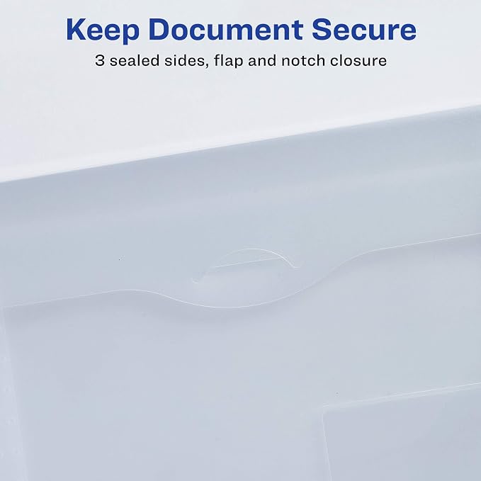 Avery Translucent Document Wallet, Holds Up to 50 Pages, 12 Wallets - Image 4