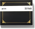 Better Office Products 25 Pack Black Certificate Holders, Diploma Holders by BetterOfficeProducts