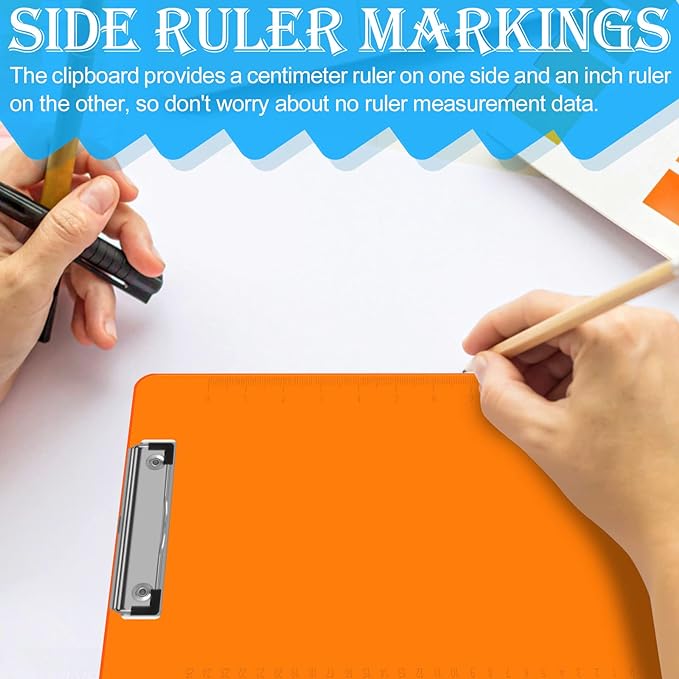 Clipboards, HERKKA 25 Pack Plastic Office Clipboards - Image 4