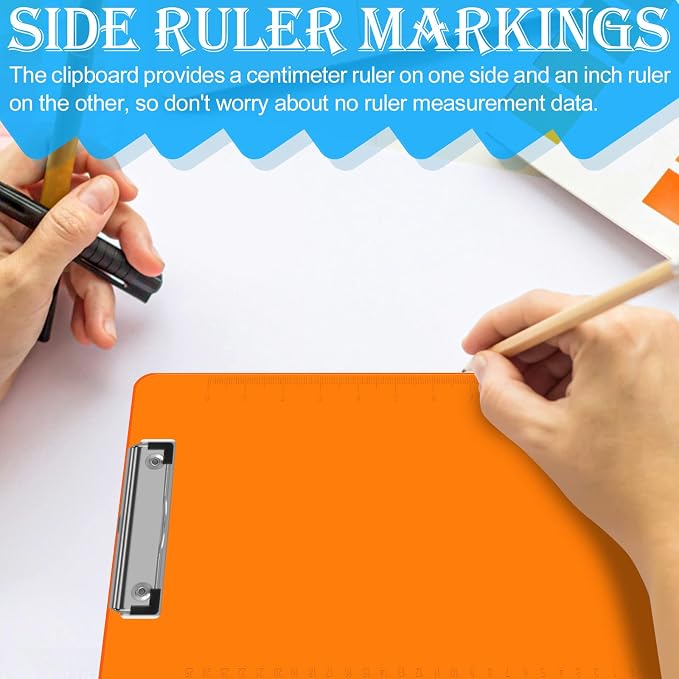 Clipboards, HERKKA 25 Pack Plastic Clipboards Low Profile Clip Standard A4 - Image 4