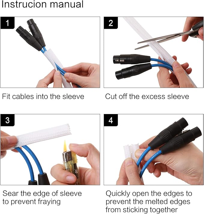 Alex Tech 10ft - 1/4 inch Cord Protector Wire Loom Tubing Cable Sleeve Split - Image 5