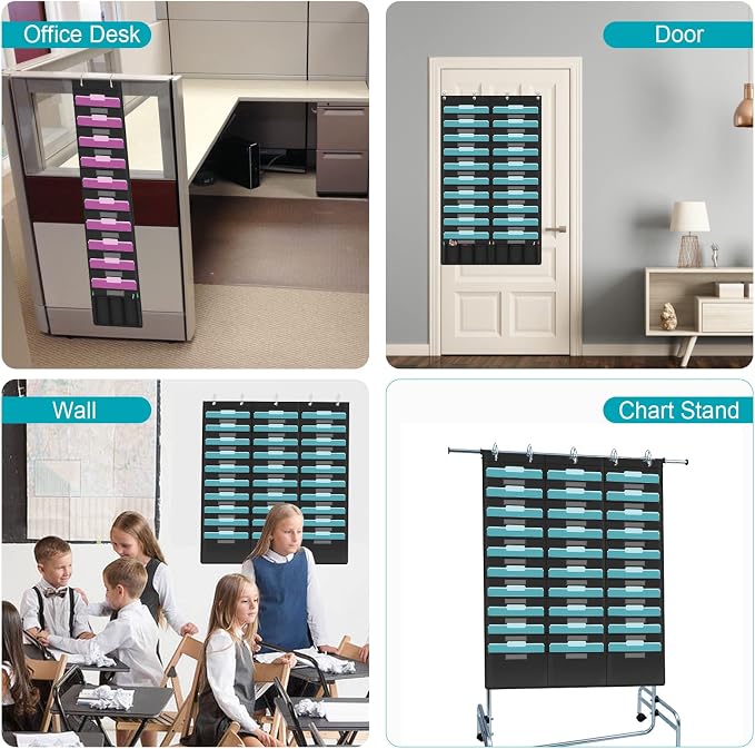 KIKIGOAL 10 Pockets Hanging Wall File Organizer, Heavy Duty Storage Pocket Chart - Image 7