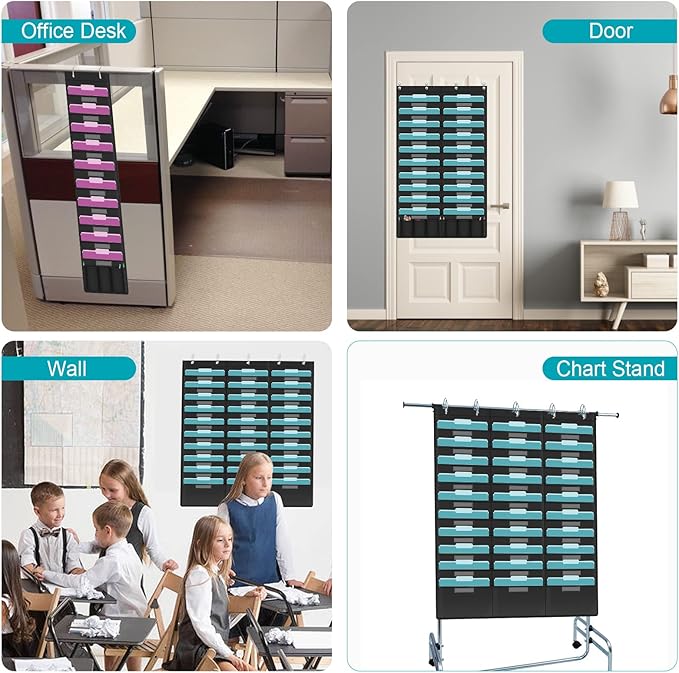KIKIGOAL 30 Pockets Hanging Wall File Organizer, Heavy Duty Storage Pocket Chart - Image 7