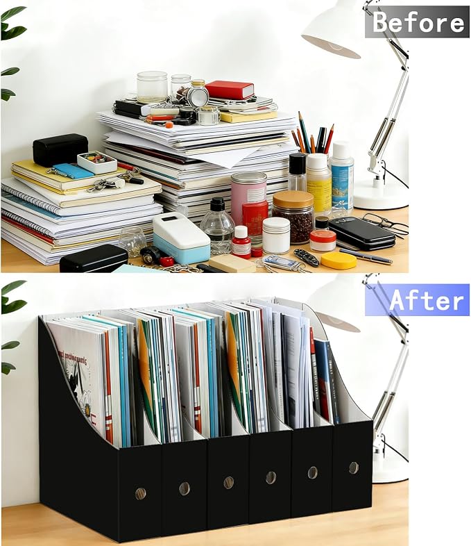 Limitliho 6 Pack Cardboard Magazine Holder - Image 4