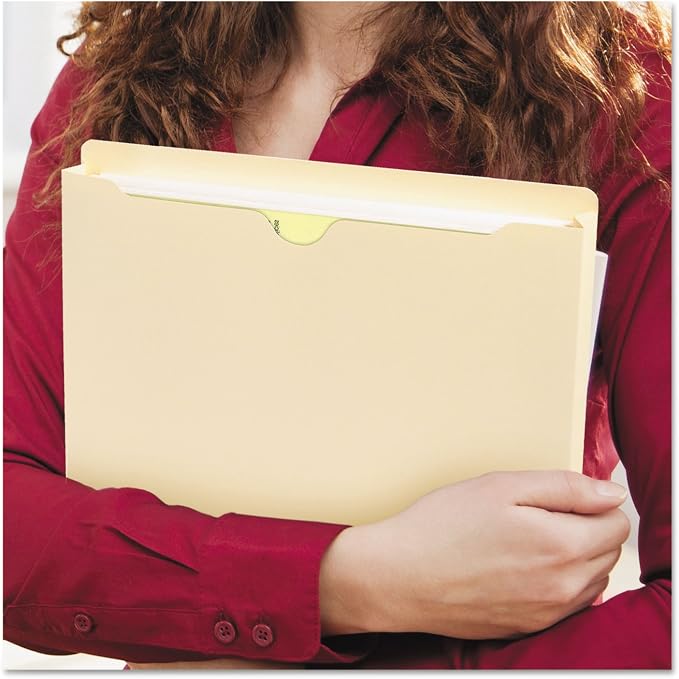 Smead File Jacket, Reinforced Straight-Cut Tab, 1-1/2" Expansion, Letter Size - Image 5