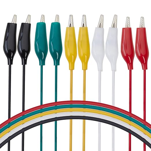 WGGE WG-026 10 Pieces and 5 Colors Test Lead Set & Alligator Clips, 20.5 inches - Image 4
