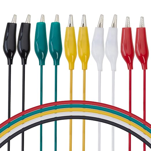 WGGE WG-026 10 Pieces and 5 Colors Test Lead Set & Alligator Clips, 20.5 inches - Image 3