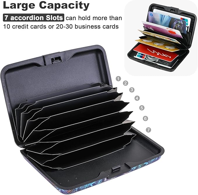 ELFISH Mini RFID Aluminum Wallet Credit Cards Holder Business Card Case Metal - Image 5