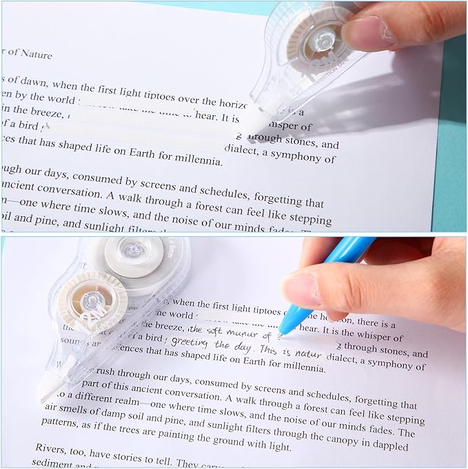AmazingSpark 100 Pcs White Correction Tape Bulk, 39.4 Ft, Tear-resistant Easy - Image 7