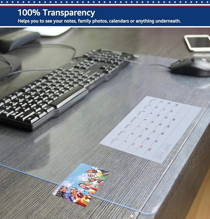 Clear Desk Pad Blotter on Top of Desks Office Table Protector Laptop Computer - Image 4