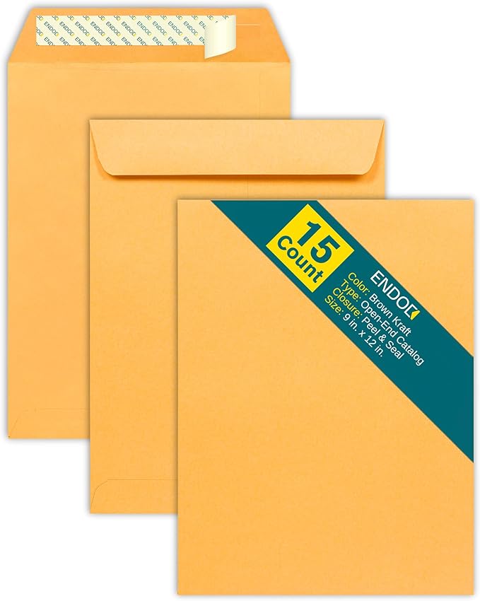 9x12 Envelopes Self Seal by EnDoc