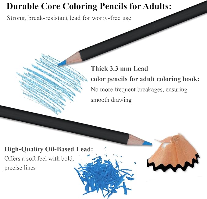Yagol Colored Pencils for Adult Coloring Books, 72 Color Pencil Set, Soft Core - Image 3
