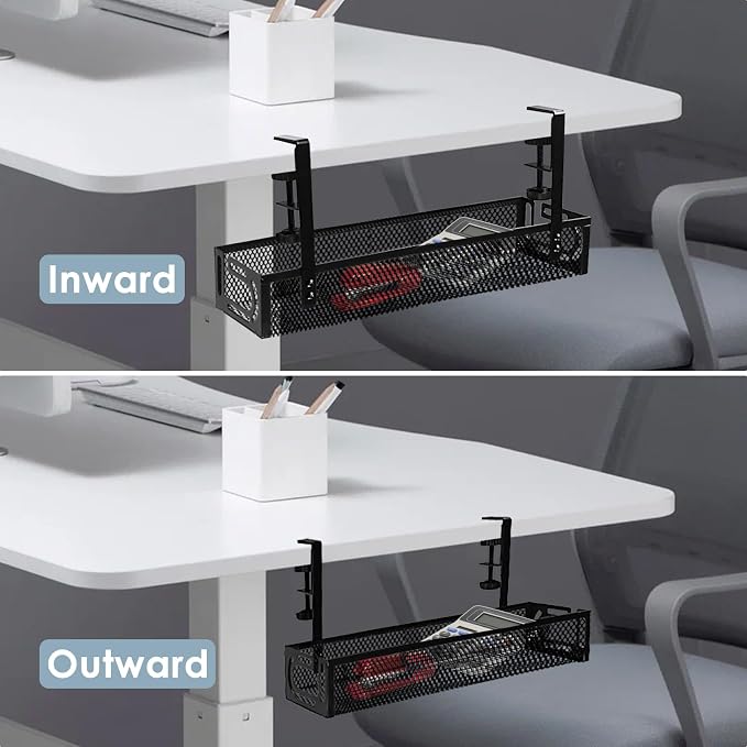 Cable Management, 2 Pack Cable Management Under Desk No Drill, Metal Cord - Image 7