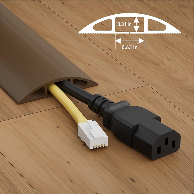D-Line 30ft Floor Cord Cover, Floor Cable Protector, Extension Cord Cover - Image 3