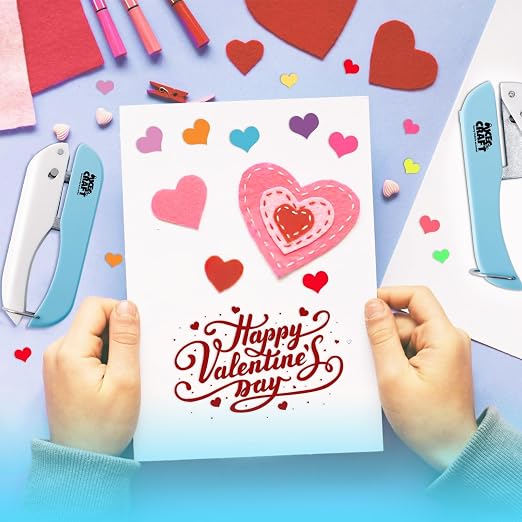 UCEC 3pc Paper Craft Hole Punch Shapes, Heart Star Circle Single Hole Punch | - Image 9