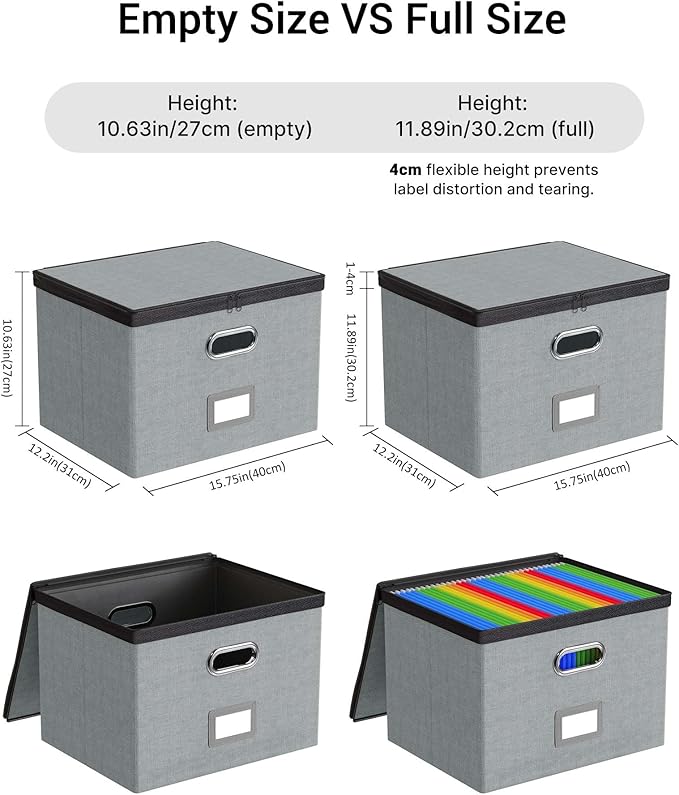 Oterri 1 Pack Large File Organizer Boxes - Image 3