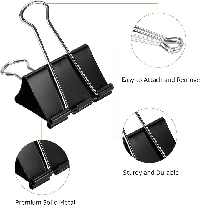 Amazon Basics Sturdy Binder Clips - Image 3