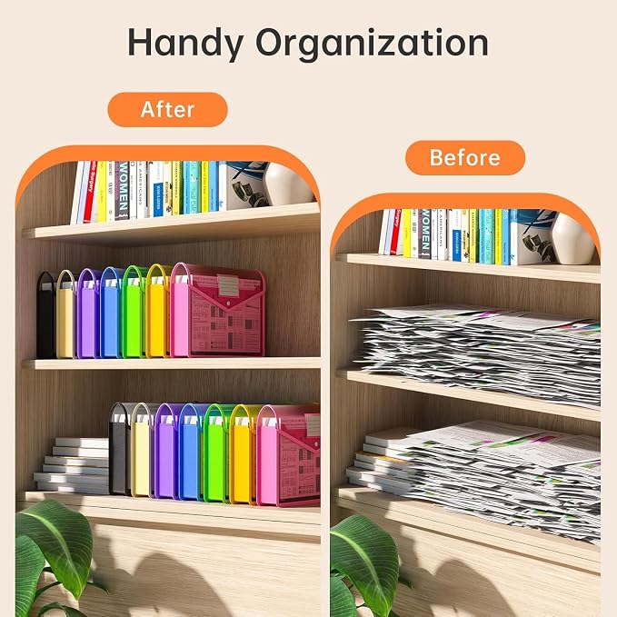 2 Pack Plastic Expanding File Folder, Transparent envelopes - Image 7