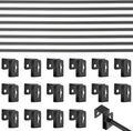 8 Set 24 Pcs Black Metal Hanging File Bracket Clips 16 Hanging Rail Clip 8 File by Trandraft