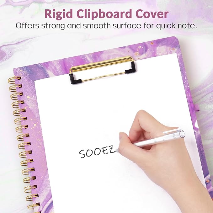 Sooez Clipboard with Storage, Foldable Spiral Clipboard Folio with Refillable - Image 4