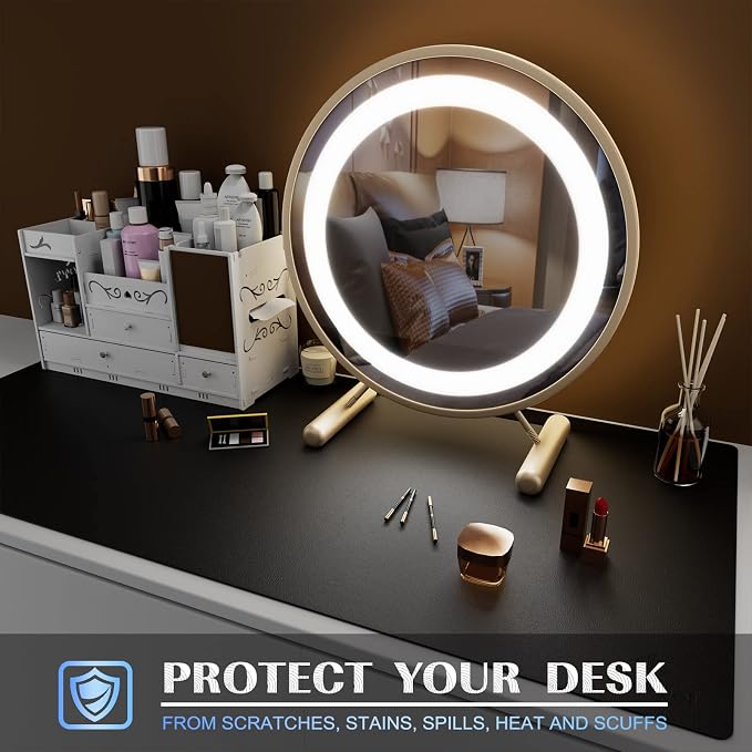 K KNODEL Large Office Leather Desk Mat, Mouse and Keyboard Pad, Computer and - Image 6