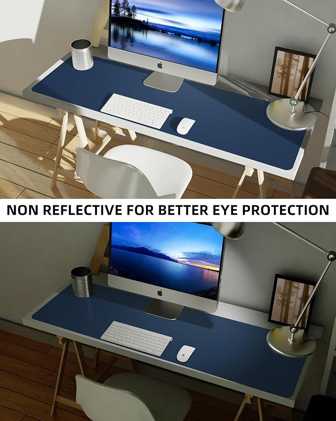 Large Desk Mat, Large Mouse Pad, Office Desk Mat, Non-Slip PU Leather Desk - Image 6