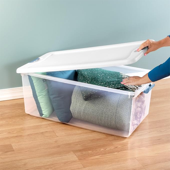 Sterilite 4-Pack Latching Box, Under Bed Storage Bins - Image 6