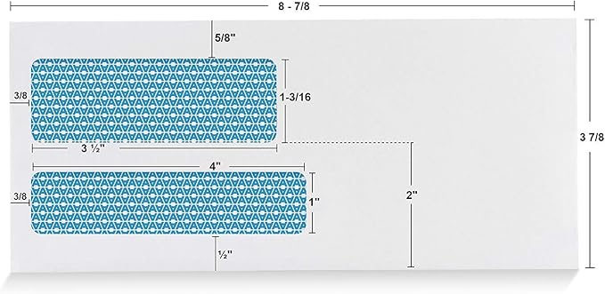 Aimoh #9 1000 Double Window Security Business Mailing Envelopes - Image 2